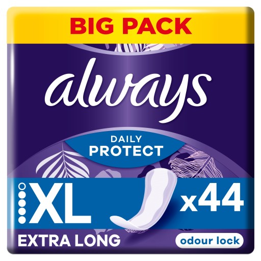 Vložky do nohavičiek Always Dailies Extra Protect Long Plus, 44 kusov