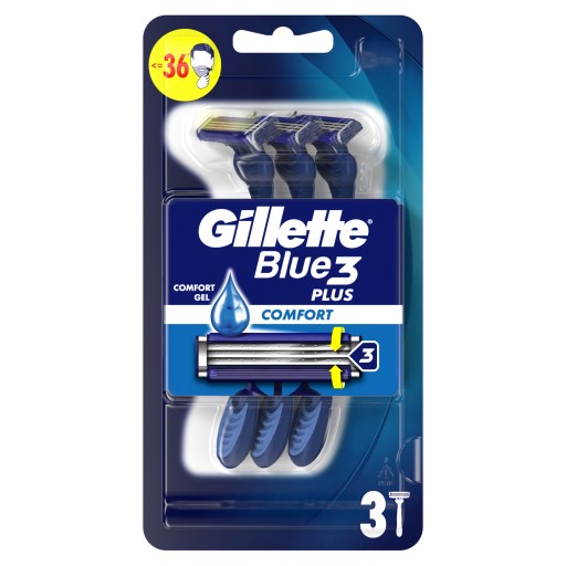 GILLETTE BLUE3 PLUS COMFORT PÁNSKA JEDNORÁZOVÁ holiaca žiletka 3 KS