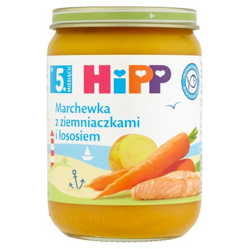 HiPP mrkva. zemiak a losos po 5 mesiacoch 190 g