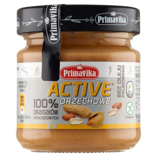 Primavika Arašidové maslo aktívne 100% arašidy 185 g