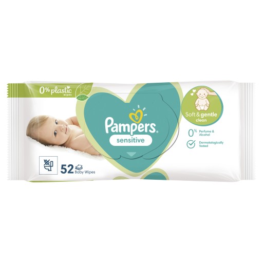 Pampers sensitive 52 ks.