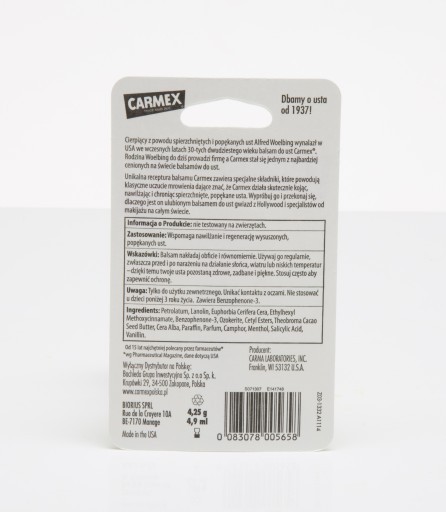 Carmex Strawberry Strawberry ochranný balzam na pery tyčinka na pery SPF15 4,25g