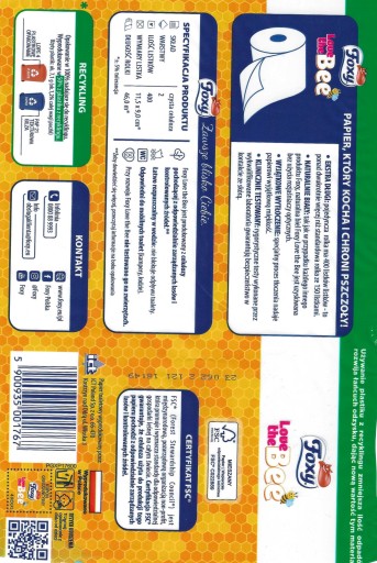 Toaletný papier Foxy biely, 4 veľké maxi rolky