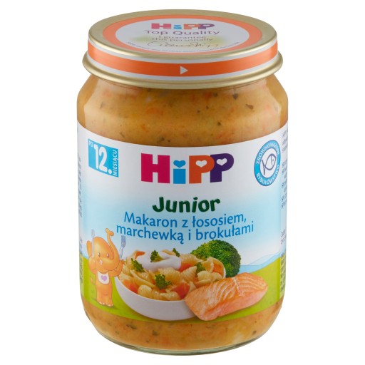 Cestoviny HiPP. losos. mrkva a brokolica po 15 mesiacoch 250 g