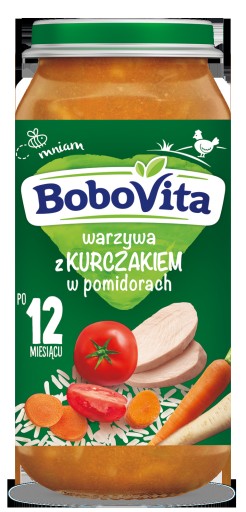 BoboVita Junior Zelenina s kuracím mäsom v paradajkách 1-3 roky 250 g