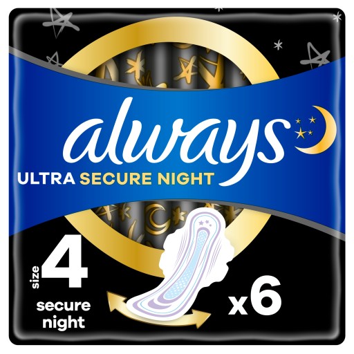 Hygienické vložky ALWAYS Ultra Secure Night 6 ks.
