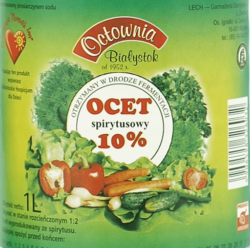 Liehový ocot 10% Octownia pet fľaša 1000 ml