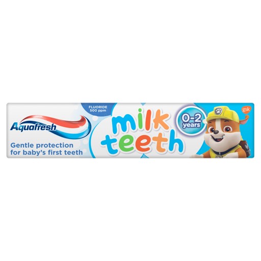 Zubná pasta Aquafresh pre deti 0-2 mliečne zúbky