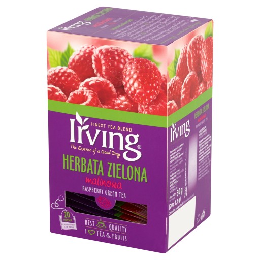 ZELENÝ ČAJ S PRÍCHUŤOU MALINY Irving 20T