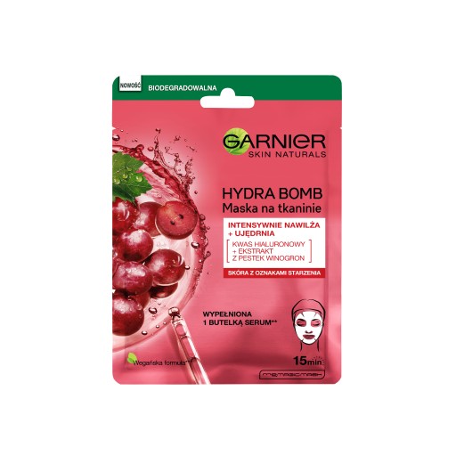 Grape Sheet Mask Garnier Hydra Bomb