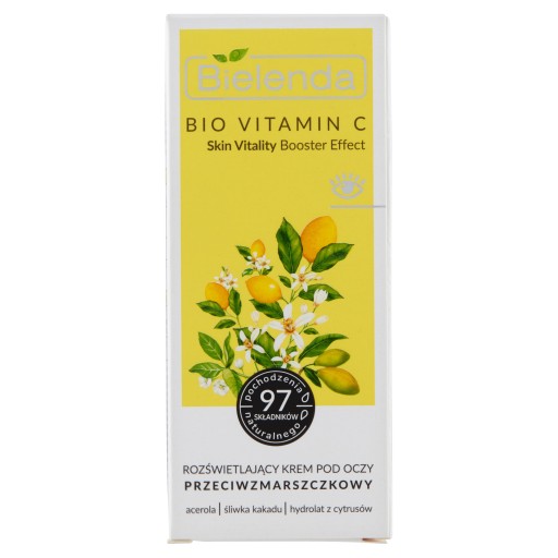 BIELENDA BIO VITAMÍN C ROZSVIEČUJÚCI OČNÝ KRÉM PROTI VRÁSKAM