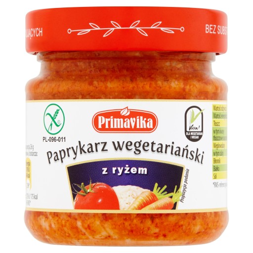 Vegetariánsky paprykarz s bezlepkovou ryžou 160g Primavika