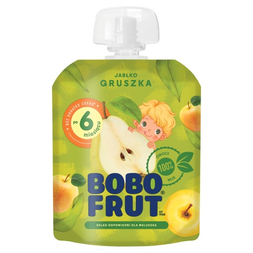Bobo Frut Jablko Hruška Dessert Mousse po 6 mesiacoch 90 g