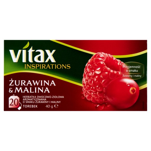 VITAX brusnicový a malinový čaj 20 vrecúšok