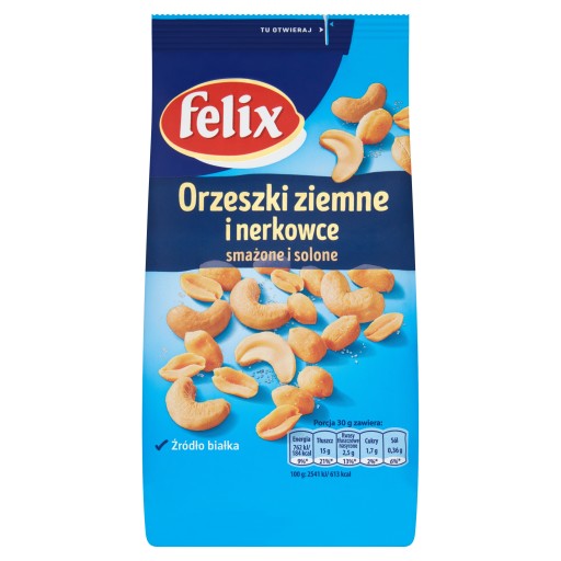 Felix arašidy a kešu, vyprážané a solené 240g