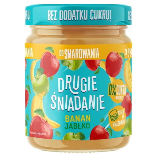 DRUHÉ RAŇAJKY bez cukru NÁTERKA KRÉMOVÝ DŽEM dezert JABLKO BANÁN 270G