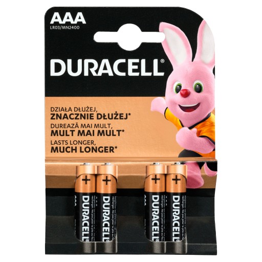 DURACELL ALKALICKÁ BATÉRIA AAA R3 4 KS PRSTY EFEKTÍVNY VÝKON