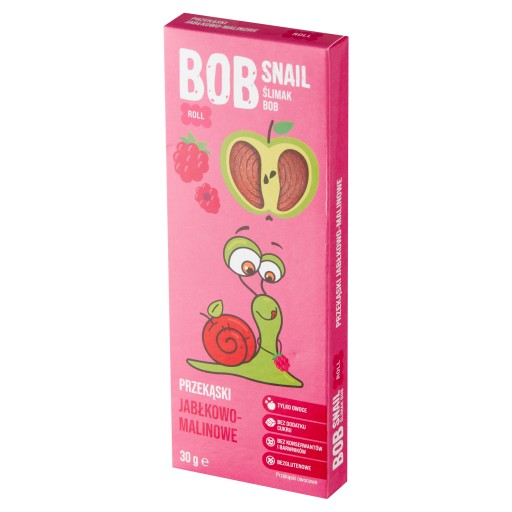 Bob Slimák jablkovo-malinový ovocný snack bez pridaného cukru 30g