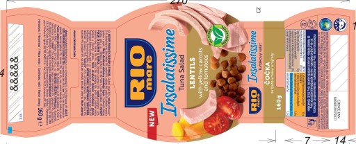 Rio Mare šalát so šošovicou a tuniakom 160G