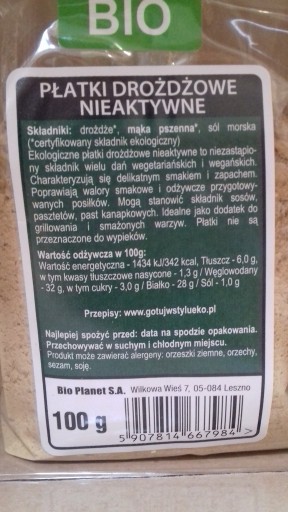 NEAKTÍVNE BIO VLOČKY KVASNICE 100 G - BIO PLANET
