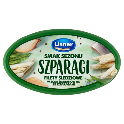 Filety zo sleďa Lisner v smotanovej omáčke so špargľou 280 g
