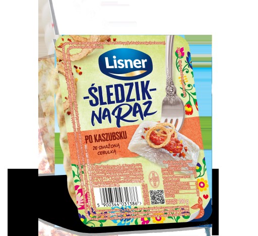 Kašubský sleď s opraženou cibuľkou, Lisner 100g