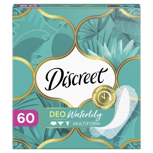 Diskrétne hygienické vložky Waterlily Multiform Priedušné 60 kusov