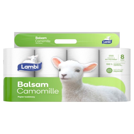LAMBI Toaletný papier Balzam CHAMOMILE 8 roliek