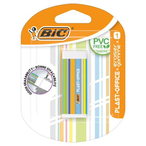 BIC PLAST-KANCELÁRSKA GUMA, ÚČINNÁ A ERGONOMICKÁ, 1 KS