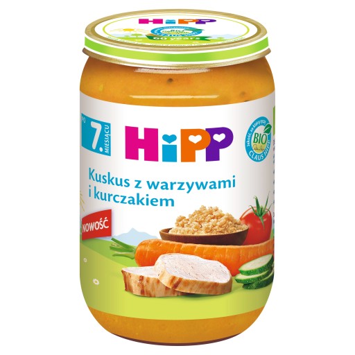 HiPP BIO Kuskus so zeleninou a kuracím mäsom po 7. mesiaci 220 g