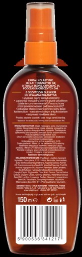 Kolastyna vyživujúci olej na opaľovanie SPF 10 150ml