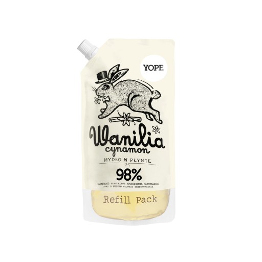 YOPE Refil prírodné tekuté mydlo vanilka 500ml