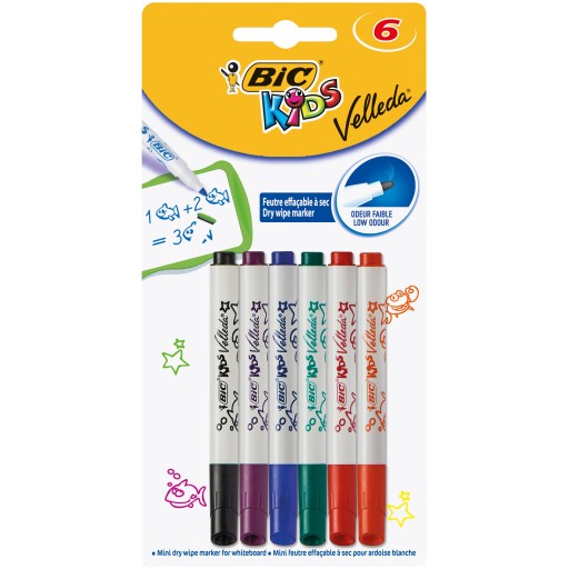 BIC ZNAČOVAČE MINI UMÝVATELNÉ ZNAČOVAČE ZA SUCHA 6 farieb PRE DETI