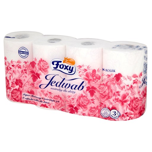 Celulózový toaletný papier 3w biely Foxy Silk (8)