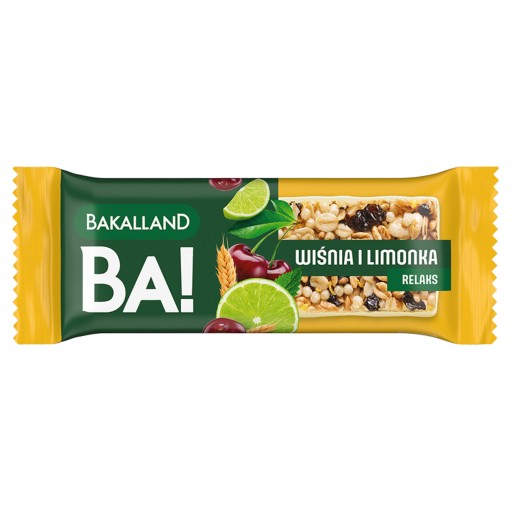 BAKALLAND BA! Višňová tyčinka s limetkou 38 g