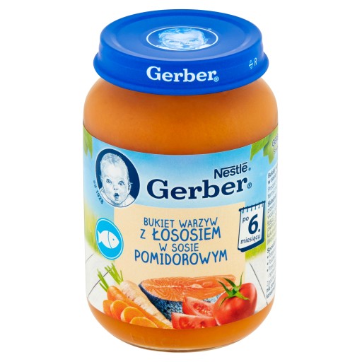 Gerber Večera Losos, zelenina v paradajkovej omáčke 190g