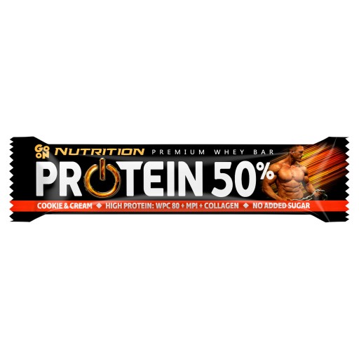 GO ON Proteínová tyčinka 50 % Cookies & Cream 40 g