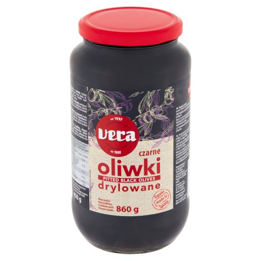 VERA čierne olivy bez kôstky 860 g