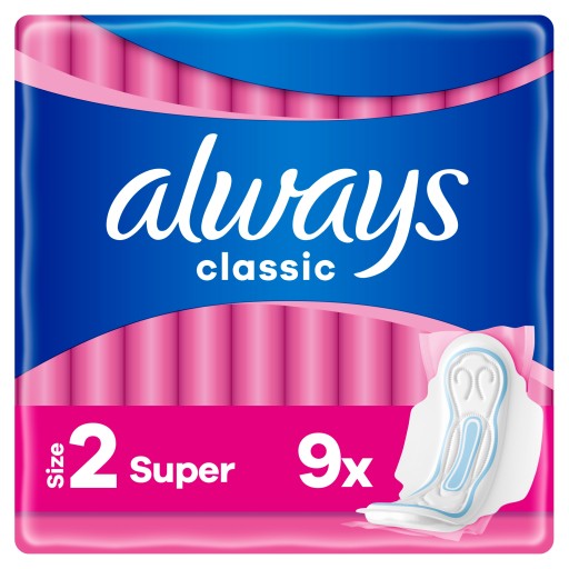 Hygienické vložky Always Classic Maxi s krídelkami 9 ks