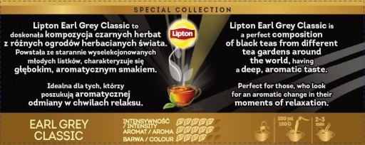 Čierny čaj Lipton Earl Grey 50 vrecúšok