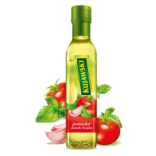 KUJAWSKI OLEJ S RAJČINAMI, CESNAKOM A BAZALKOU 2x 250ml