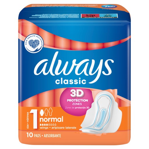 Always Classic normálne hygienické vložky 10 ks