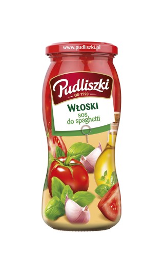 Pudliszki talianska omáčka s bazalkou a cesnakom na špagety 500g