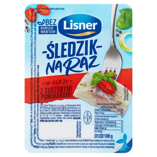 Lisner Sleď naraz so sušenými paradajkami 100 g