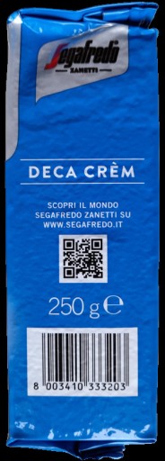 Segafredo mletá káva bez kofeínu 250 g