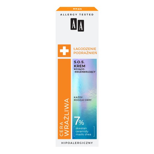 AA Sensitive Skin SOS upokojujúci a regeneračný krém 50 ml
