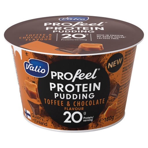 Valio profeel proteínový puding 180 g karamelovo-čokoládový, bez laktózy