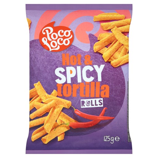 Tortilla Rolls Hot & Spicy 125 g Poco Loco