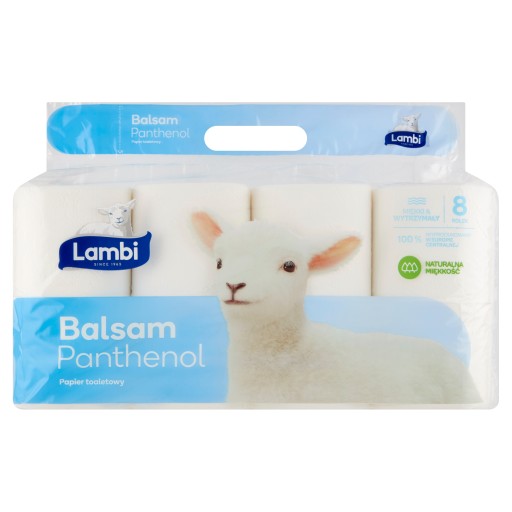 Toaletný papier LAMBI Balsam Panthenol 8 roliek