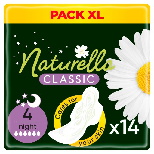 Nočné hygienické vložky Naturella Classic 14 kusov